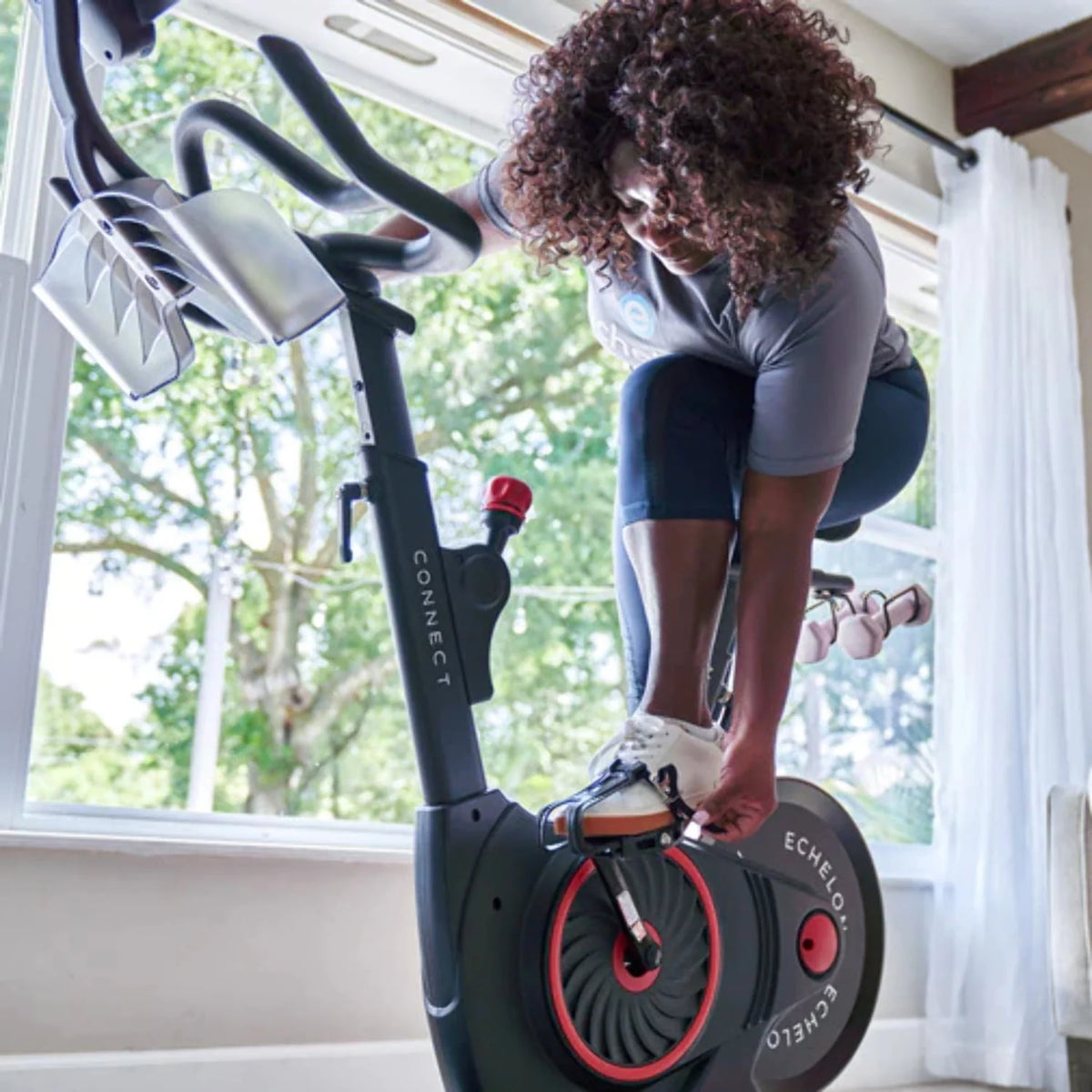 Smart Fitness Bike with Cushioned Seat and 32 Resistance Levels M2387