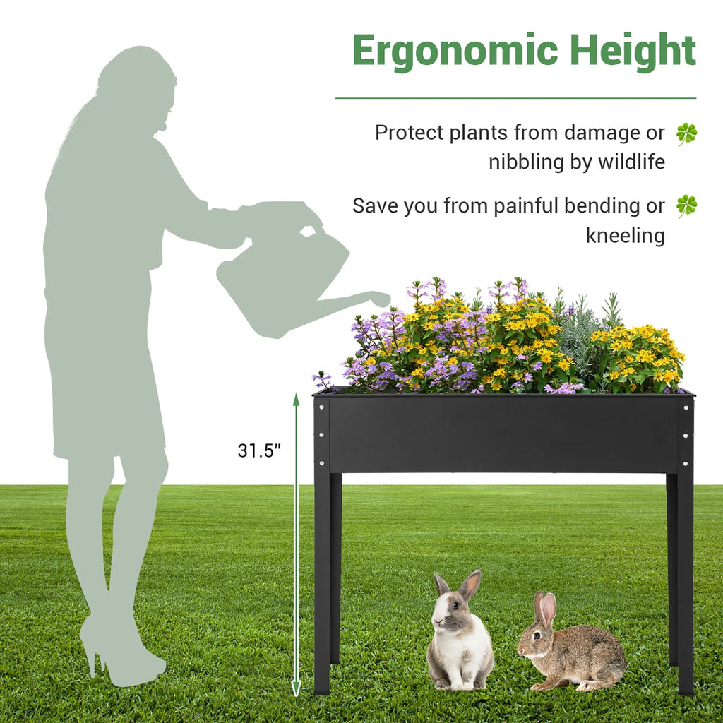 40'' Metal Raised Garden Bed with Legs A52692