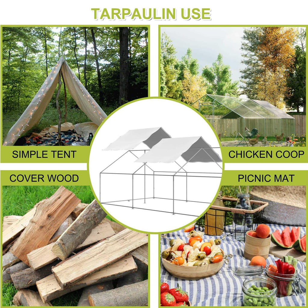 Outdoor Metal Chicken Coop Cover with Ball Bungees Q1699