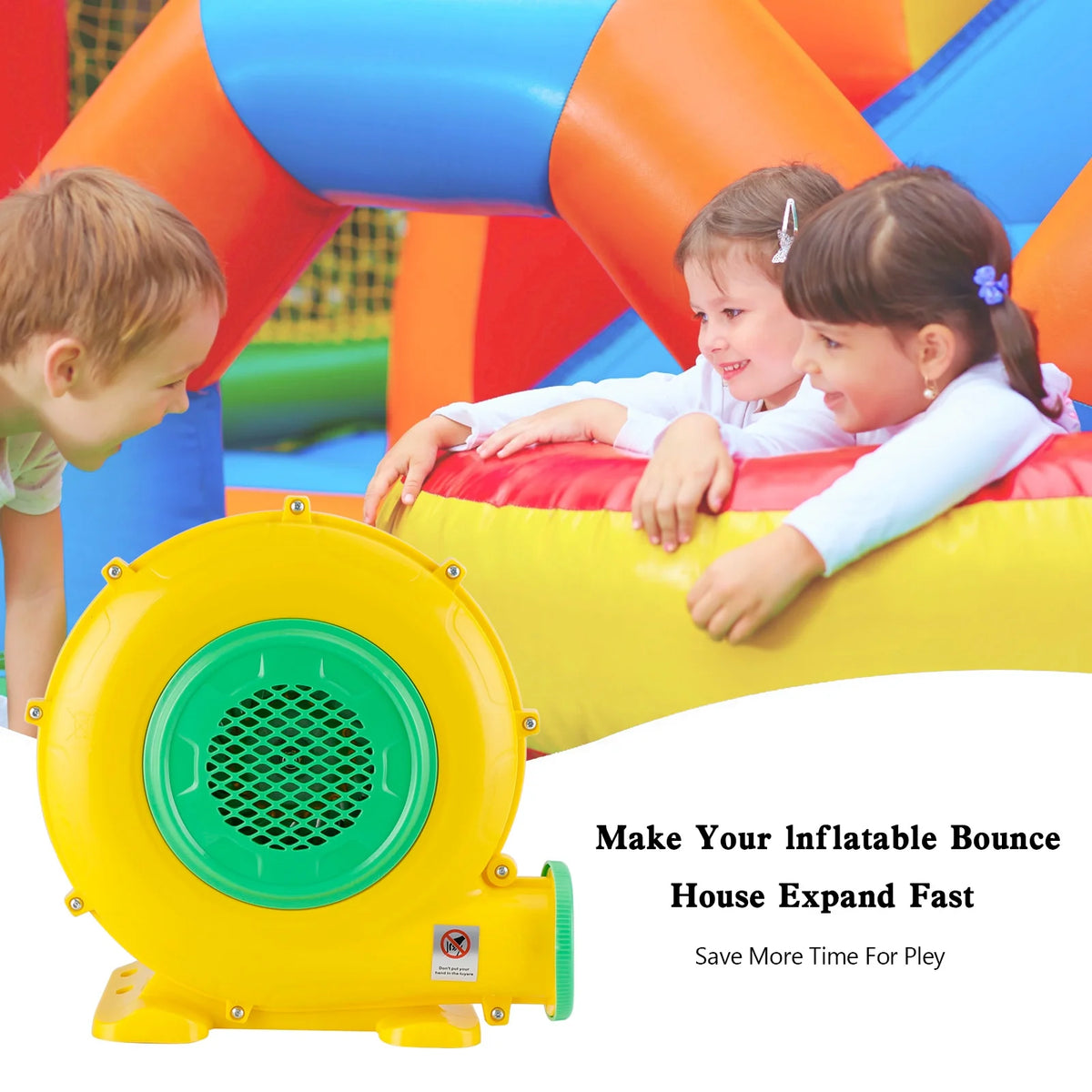 550 Watt Inflatable Bounce House Water Slide Air Pump Blower Fan M28340