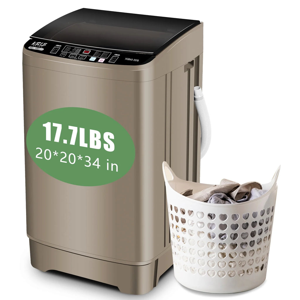 Full-Automatic 17.7 lbs Portable Compact Laundry Washer with Drain Pump U296