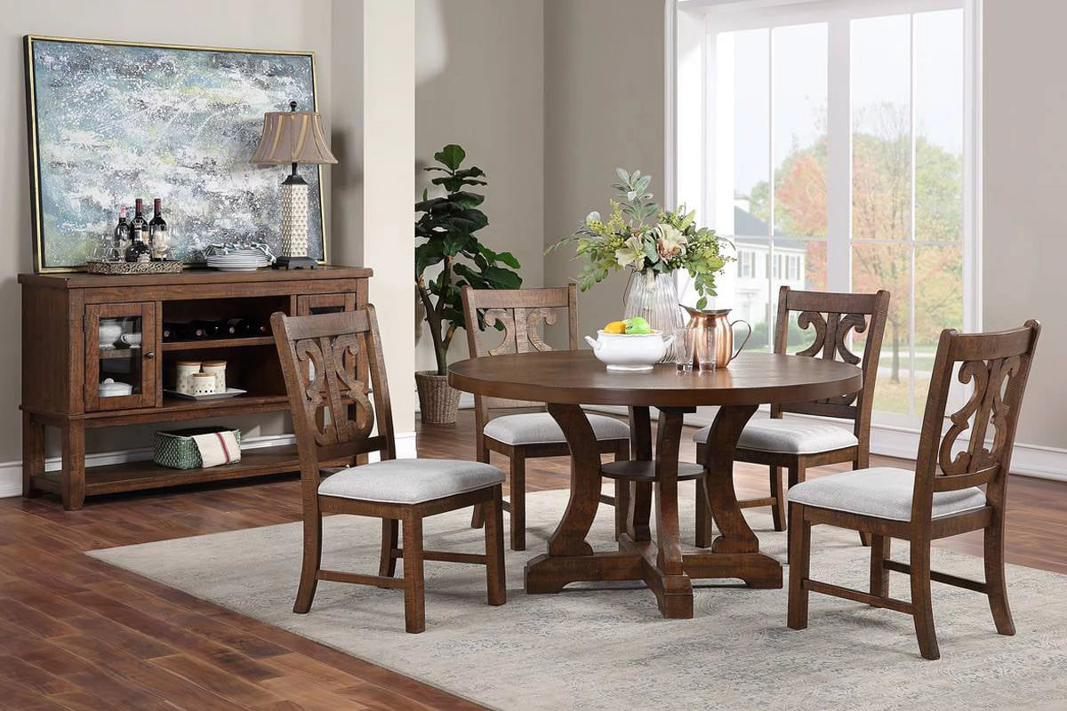 Set of 2 Wooden Cushion Seat Chairs K499439