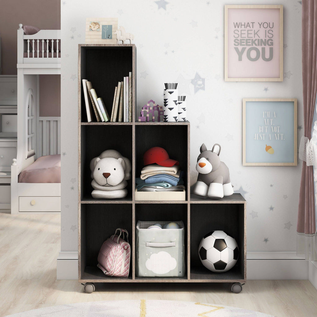 White 6-Shelf Display Cabinet V894817
