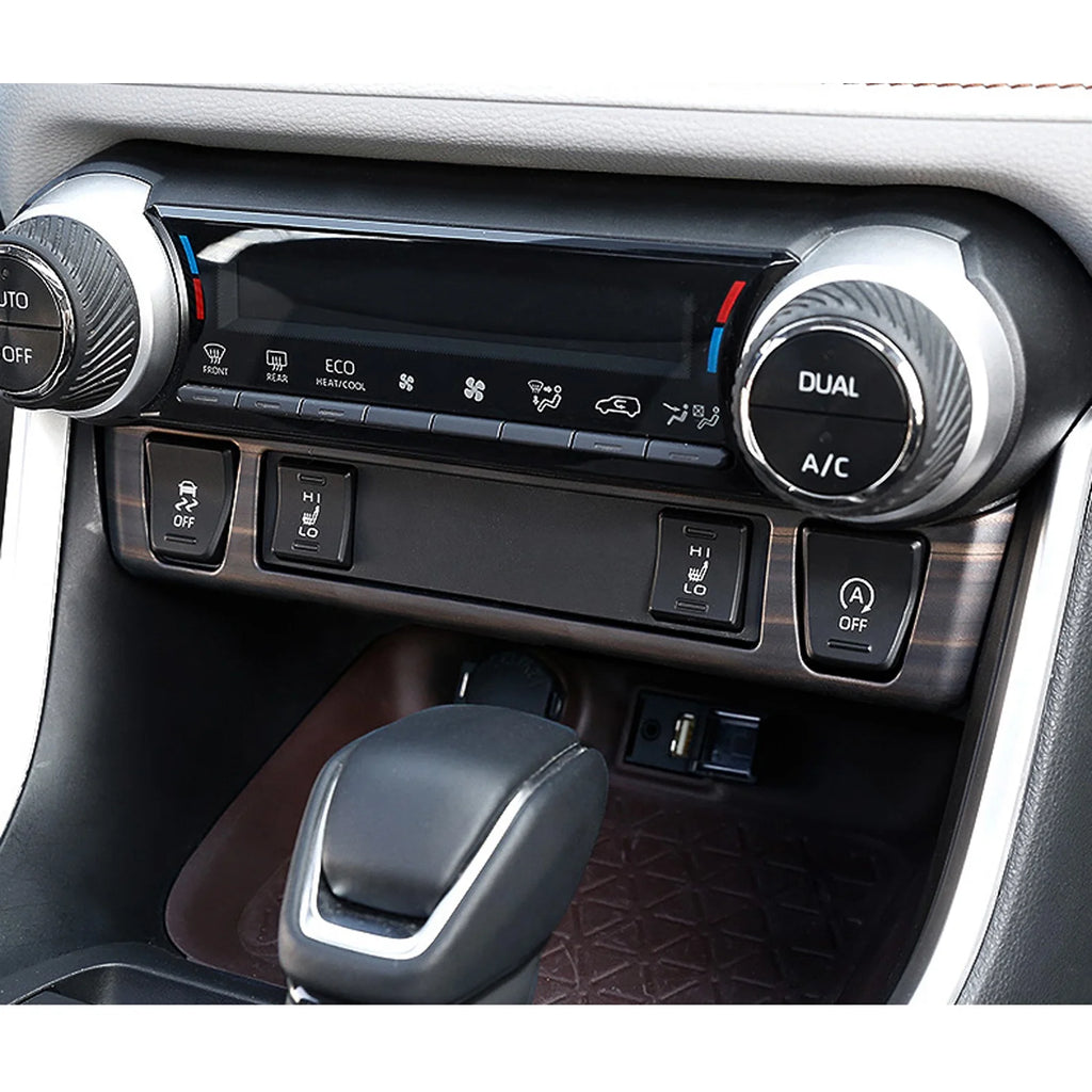 Center Console AC Climate Control Switch Panel Frame Cover Trim Wood Grain K8436