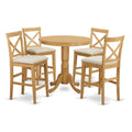 Oak Counter Height Pub Table & 4 Stool N317236