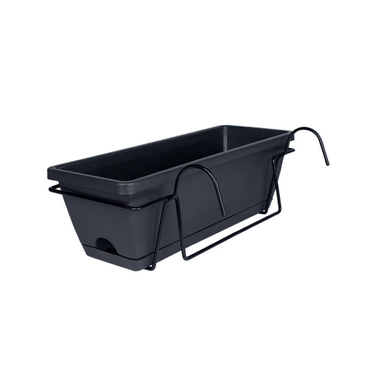 Balcony Railing Hanging Planter Grey E7940