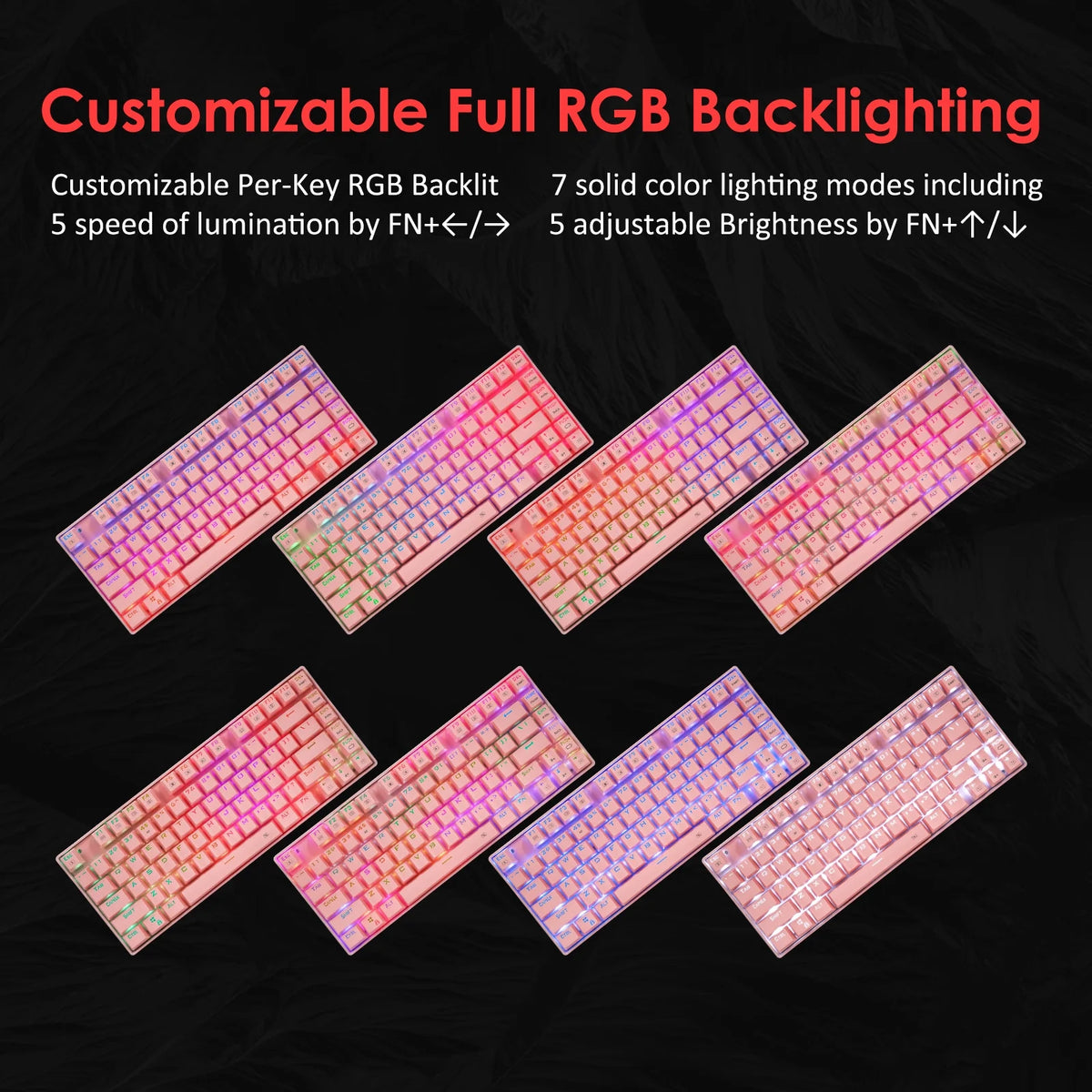 RGB Wireless Mechanical Keyboard with Blue Switches O833254