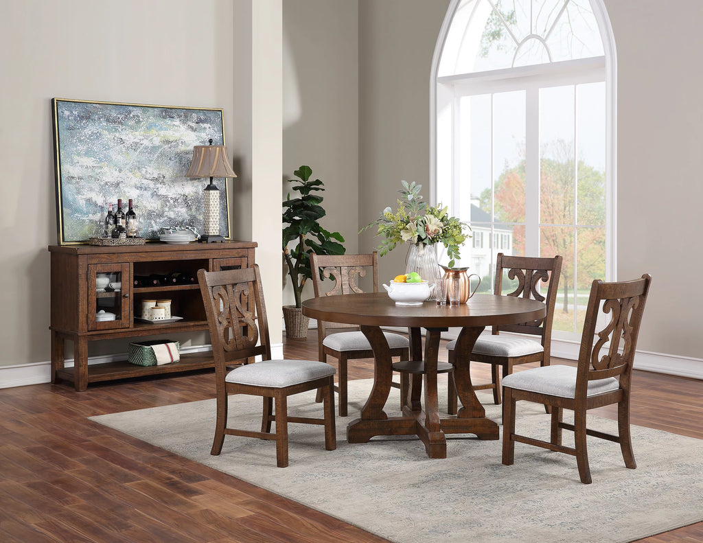 Set of 2 Wooden Cushion Seat Chairs K499439