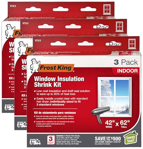 Clear Indoor Shrink Window Kit 42 62-Inch 9-Pack K910912
