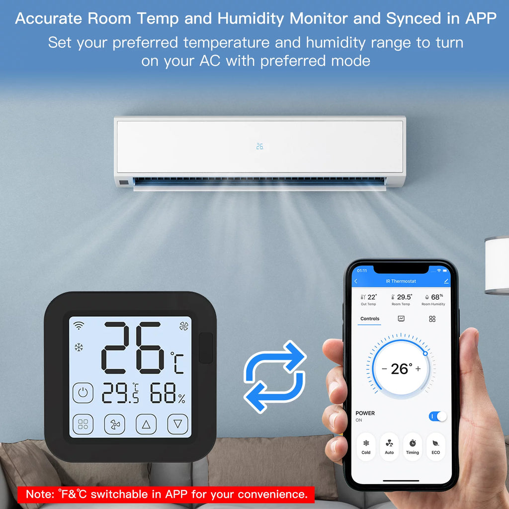 Wifi IR Air Conditioner Controller with LCD Display Y770