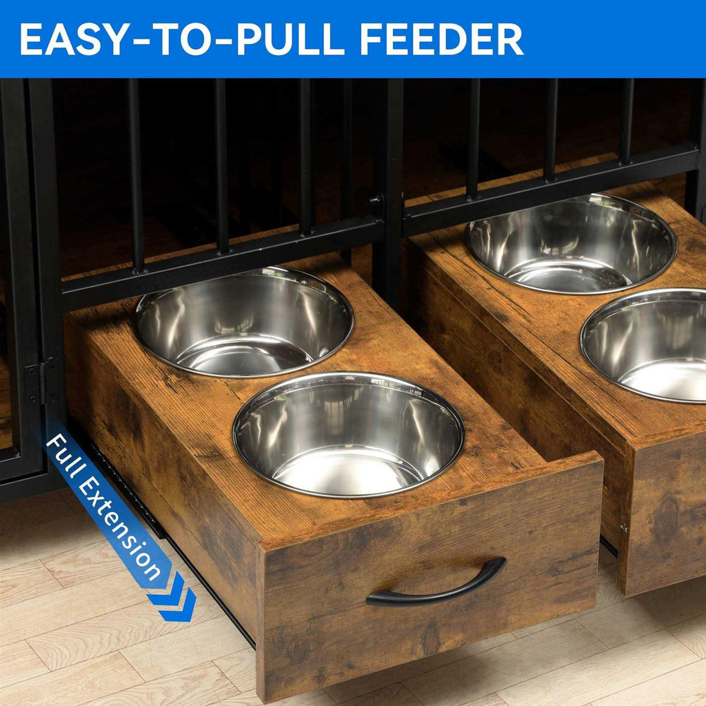 Large Breed Wooden Dog Crate Furniture with Drawers P217