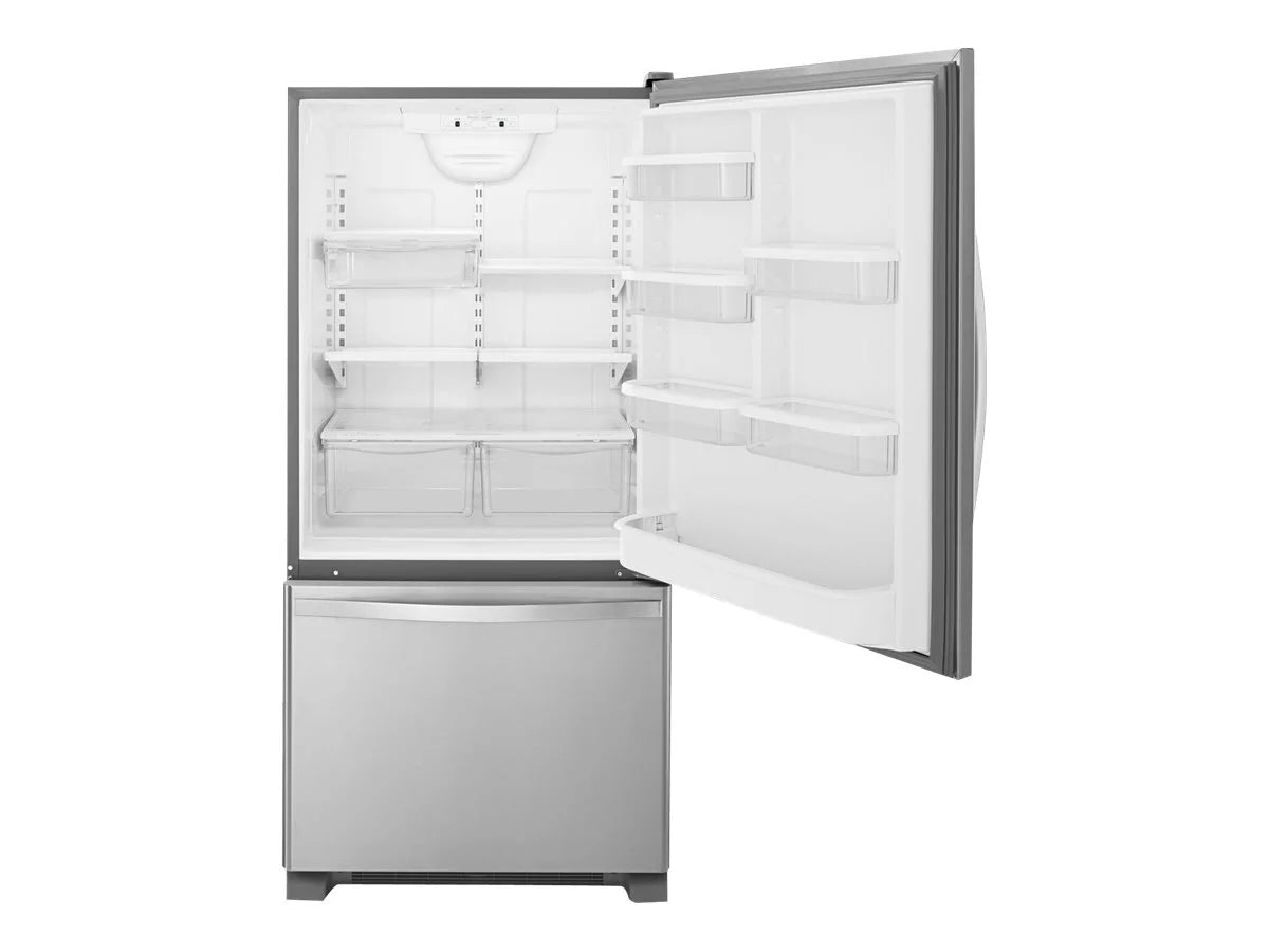 Bottom-Freezer Refrigerator with Glass Shelves 22 Cu. ft W6776
