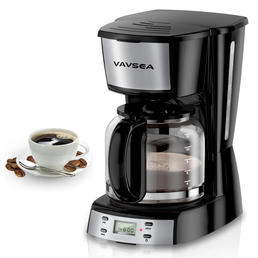 12 Cup Programmable Drip Coffee Maker with Glass Carafe T151734
