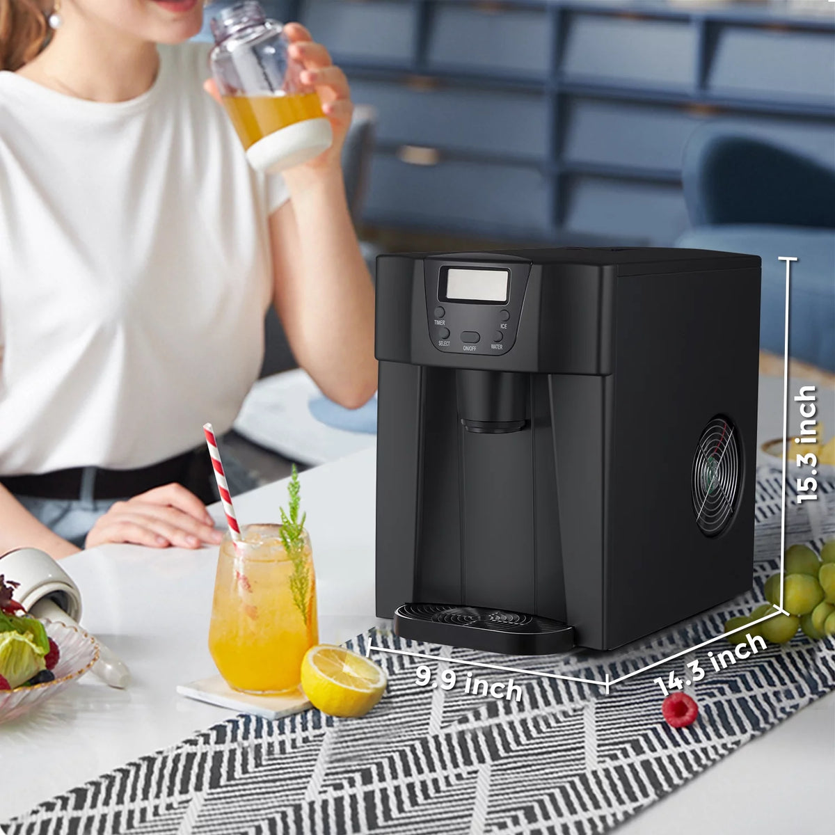 Countertop Ice Maker with Water Dispenser E49057