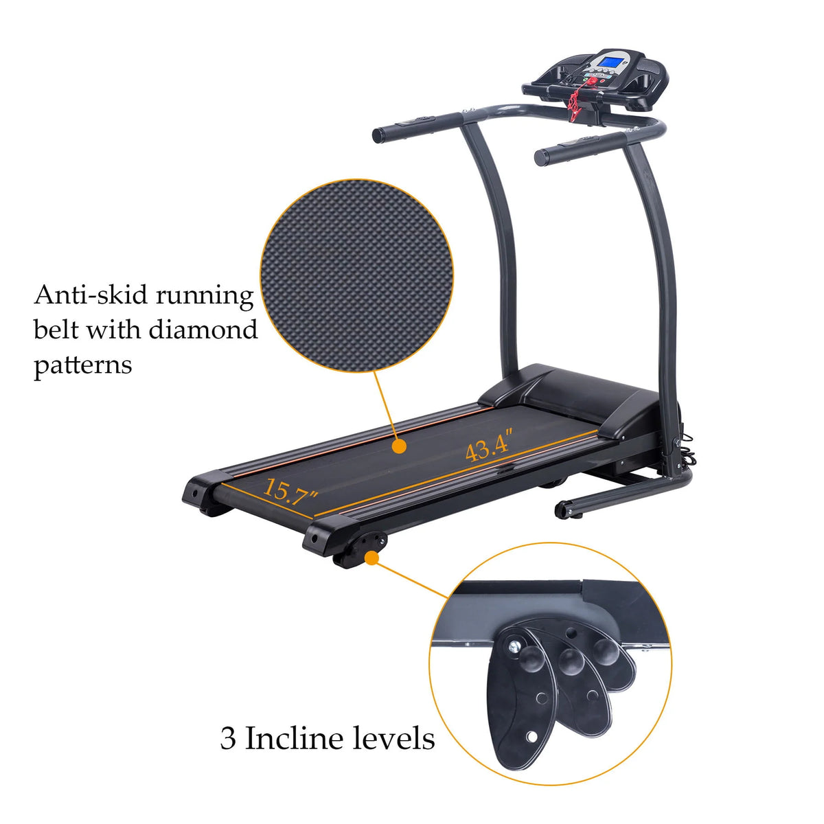 Foldable Incline Motorized Treadmill T649