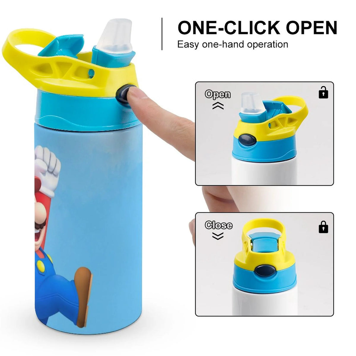 Insulated Stainless Steel Water Bottle with Straw T13477
