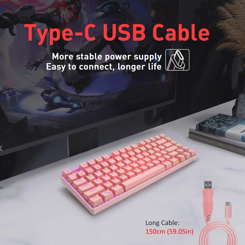RGB Wireless Mechanical Keyboard with Blue Switches O833254