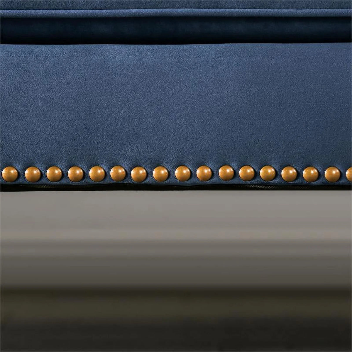 Blue Fabric Tufted 2-Piece Sofa Set D458