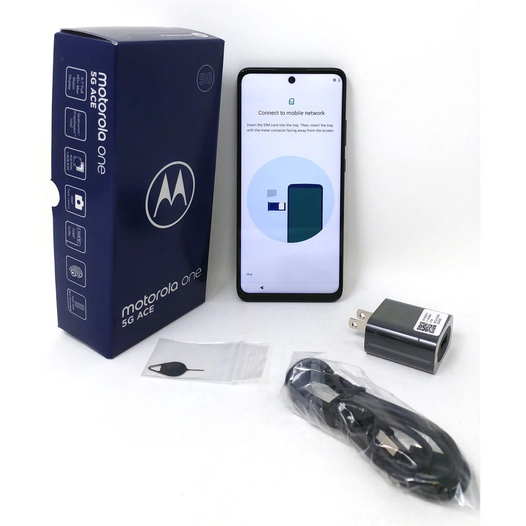 Motorola Moto One 5G Ace 64GB GSM Unlocked Cell Phone Volcanic Gray I914434
