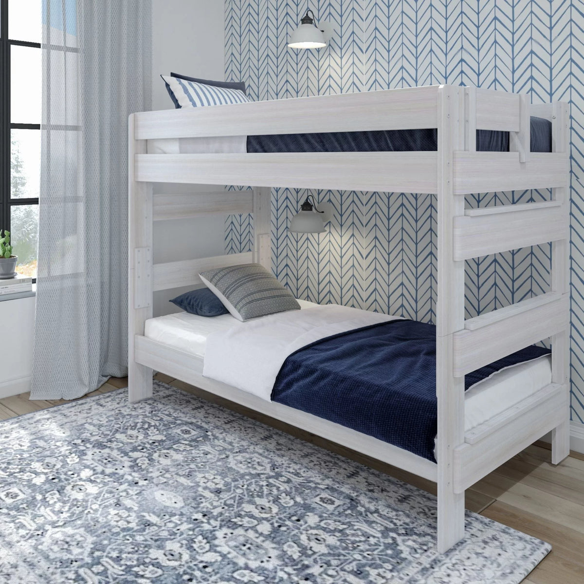 Twin over Twin Solid Wood Bunk Bed R8741