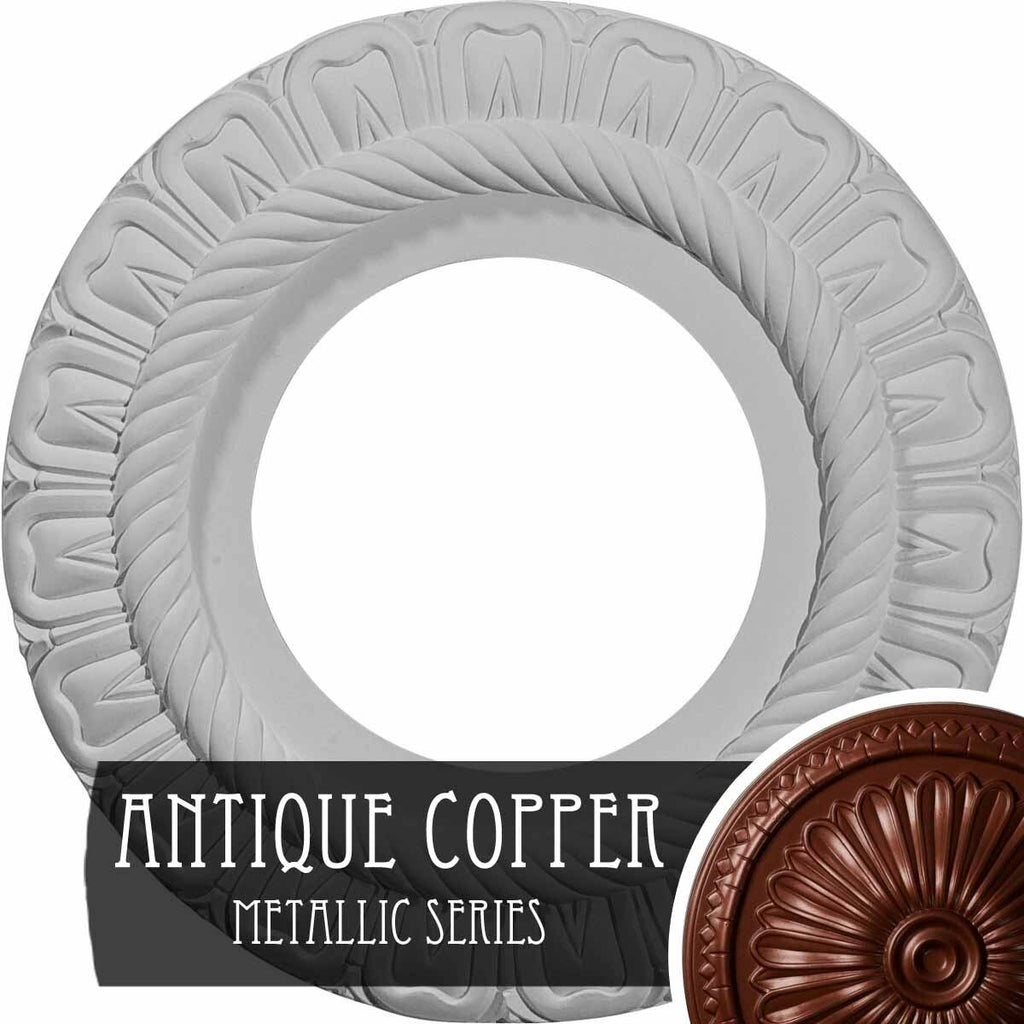 Hand-Painted Rust Ceiling Medallion T61509