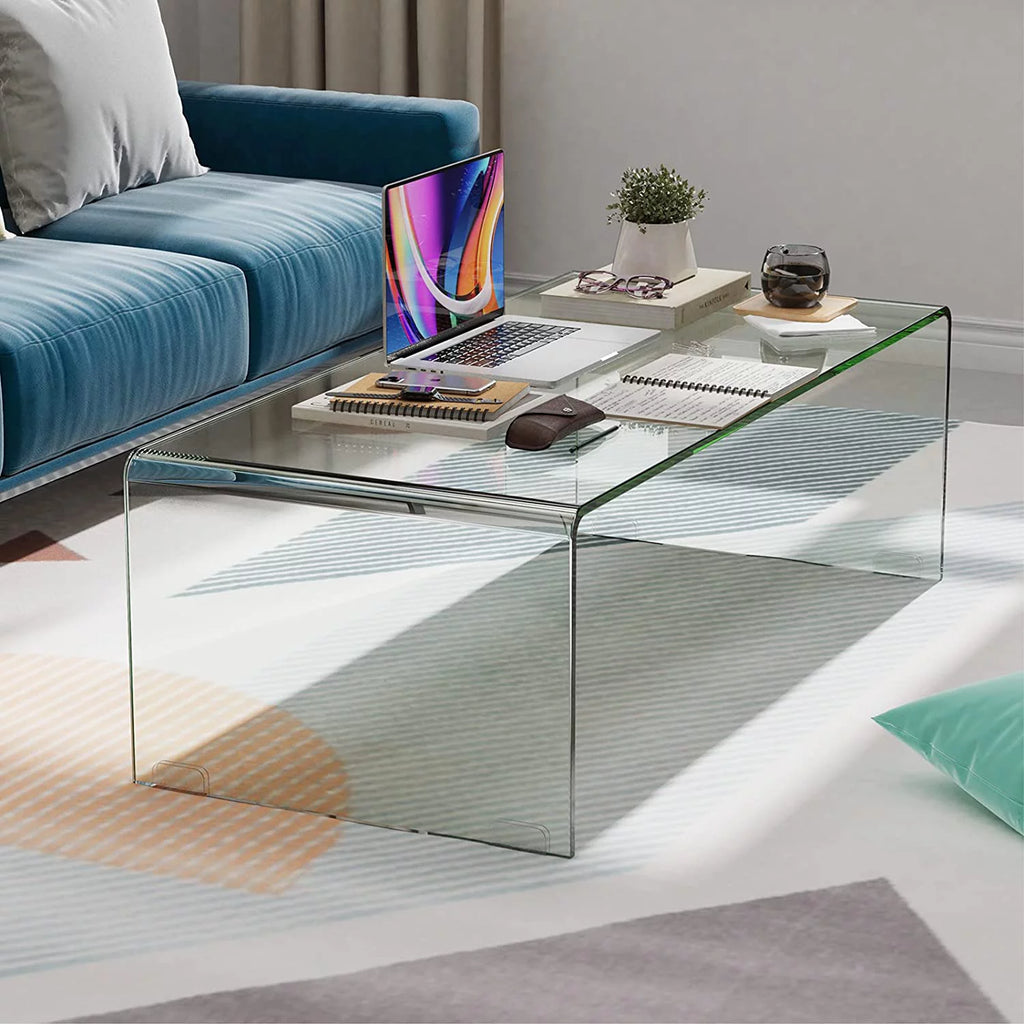 Glass Coffee Table with Smooth Round Edges H9859