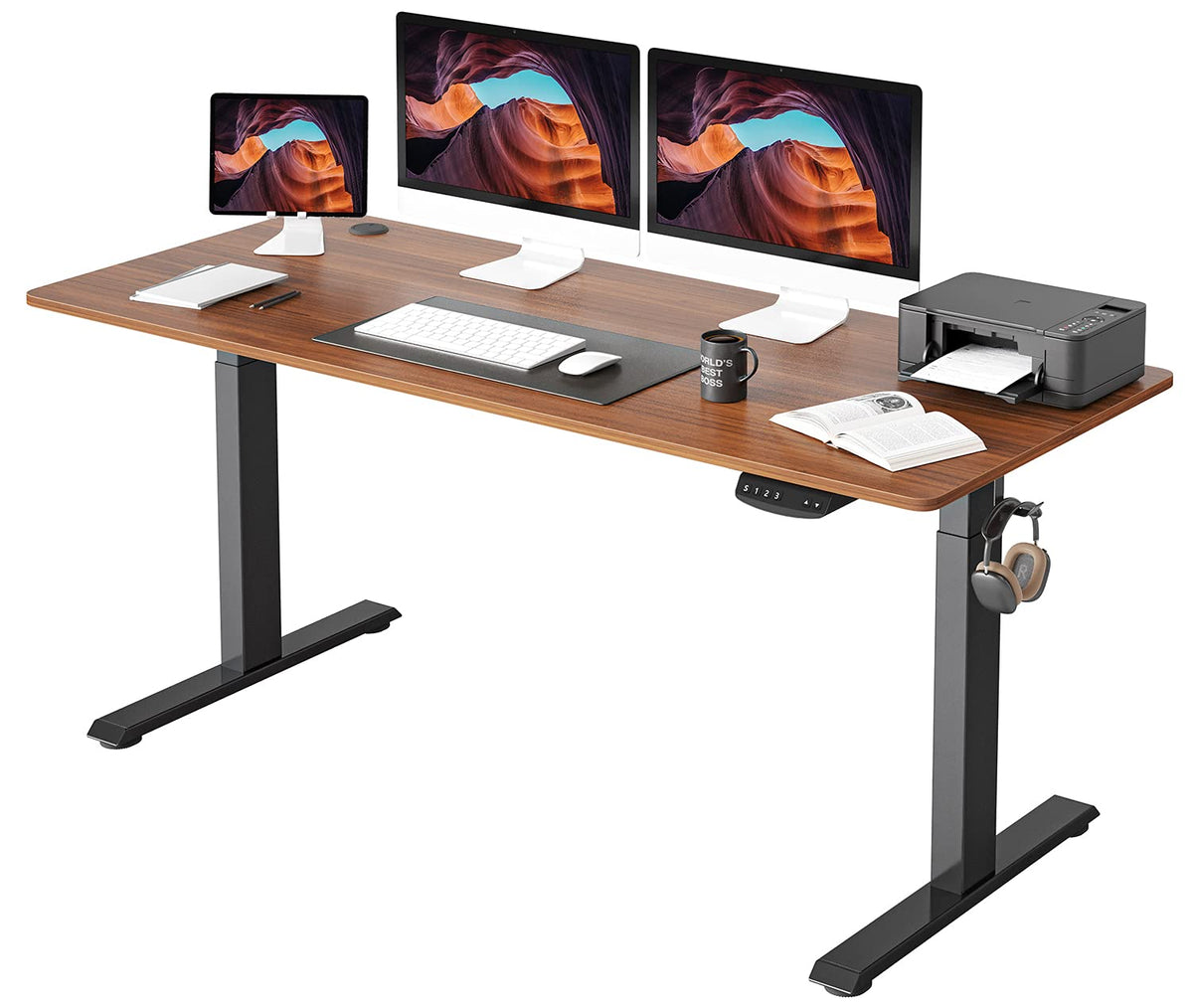 Height Adjustable Electric Standing Desk with Splice Board X477