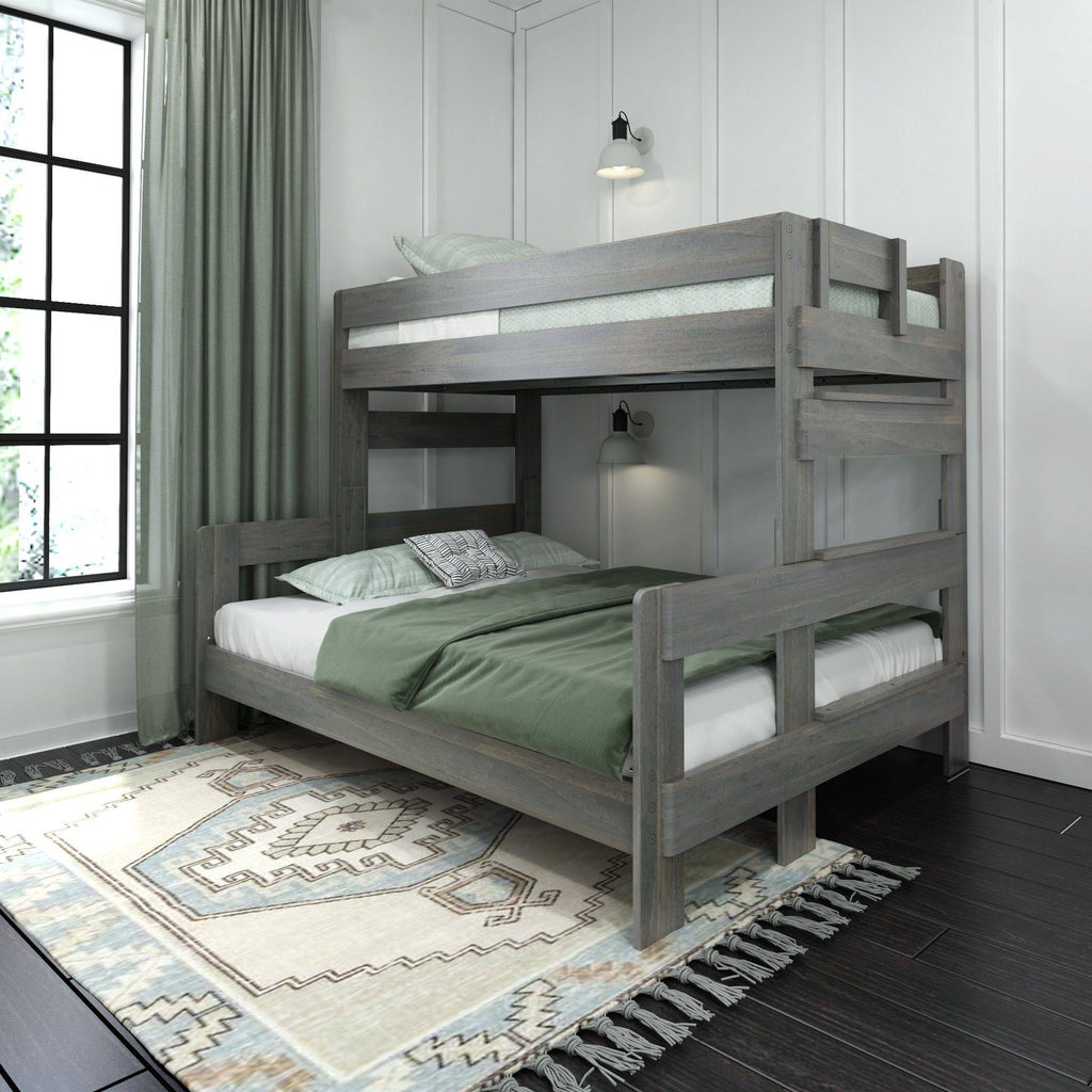 White Wash Farmhouse Twin XL/Queen Bunk Bed D676233