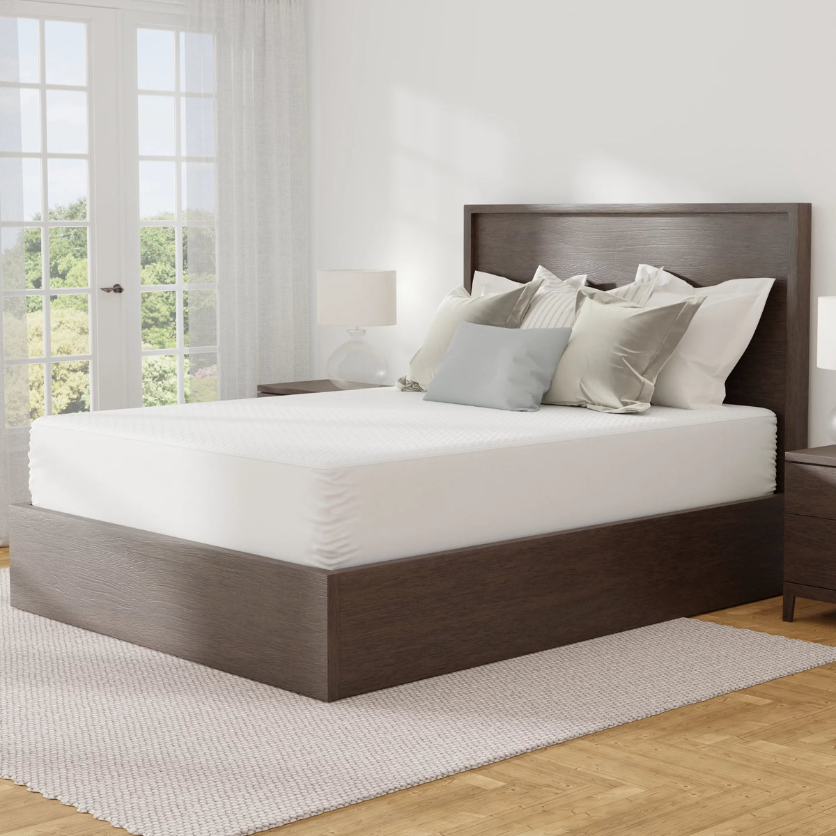 Temperature Balancing Zip-Off Top Mattress Protector, Twin Q522208