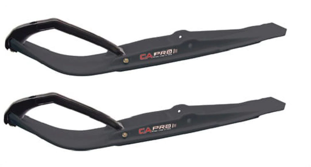 Black Razor Snowmobile Skis with 4" Round Bars Complete Kit P358825