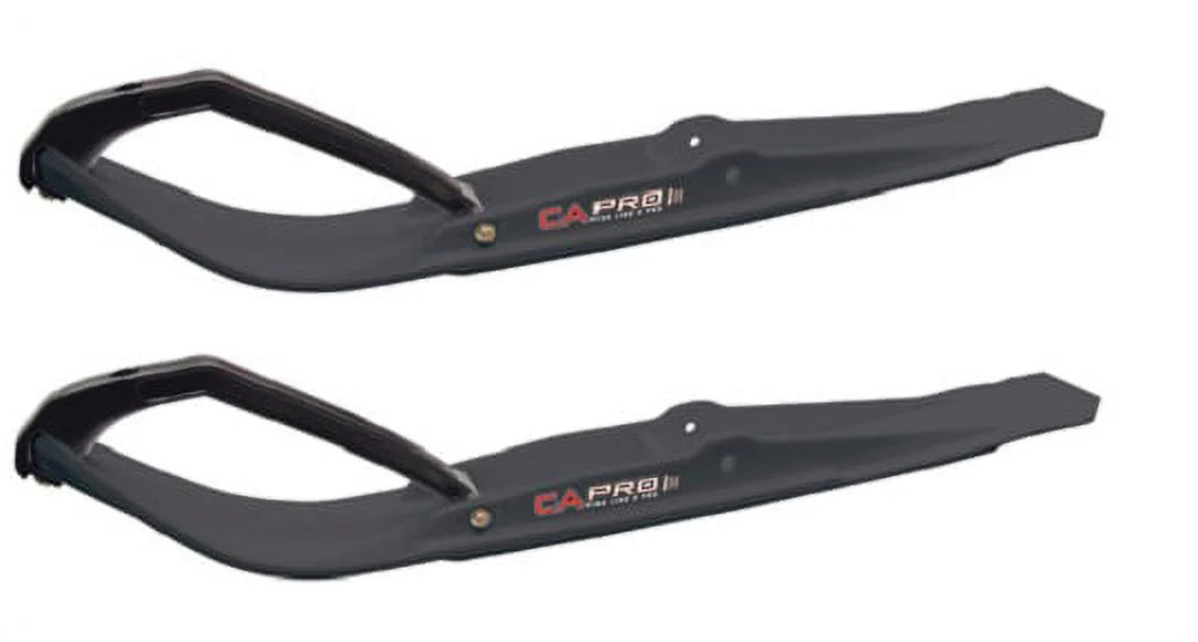 Black Razor Snowmobile Skis with 4" Round Bars Complete Kit P358825