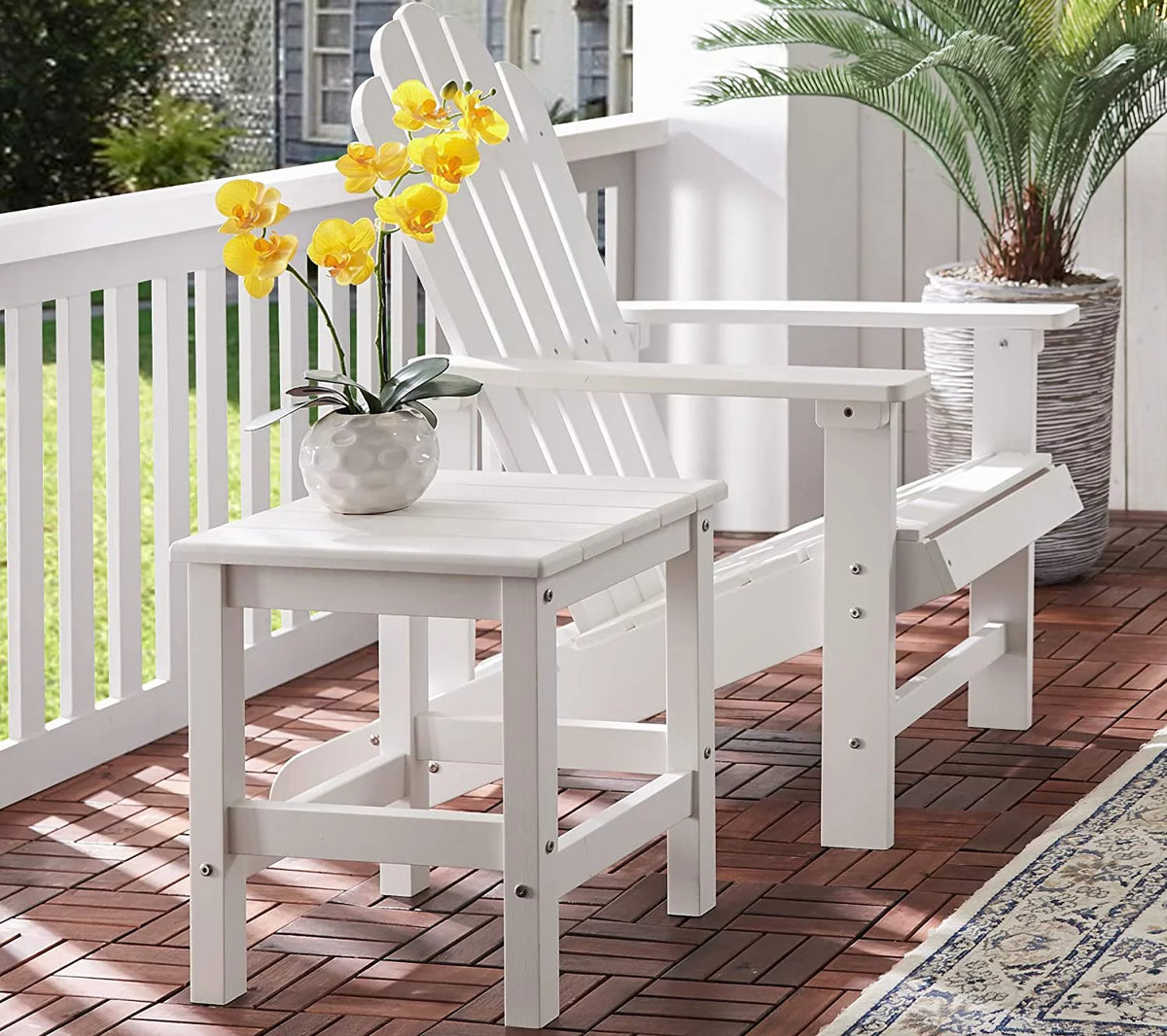 Black Polystyrene Outdoor Side Table N666060